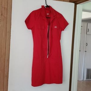 Red women's Dickies dress